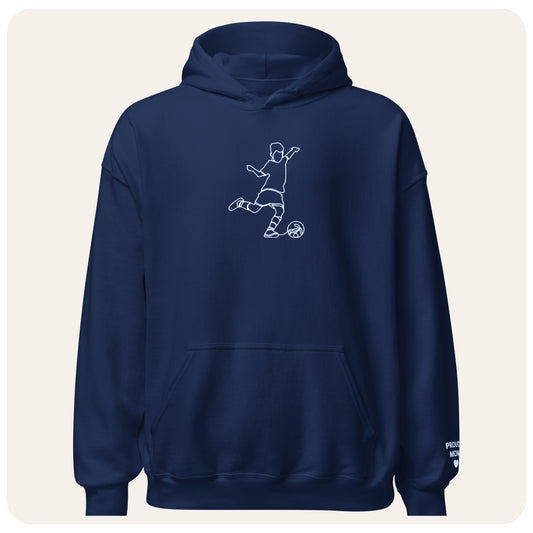 Personalized Embroidered Sports Hoodie - Sports on Lyne