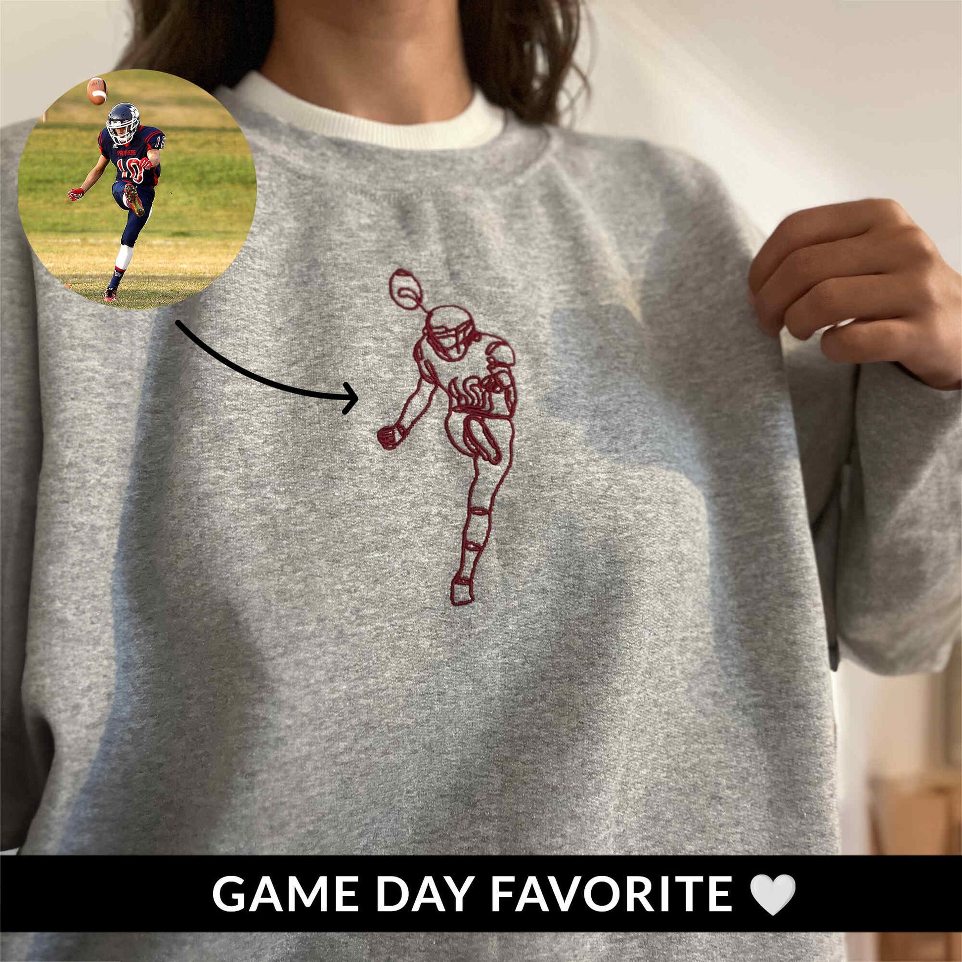 Custom Embroidered Sweatshirt - Sports on Lyne